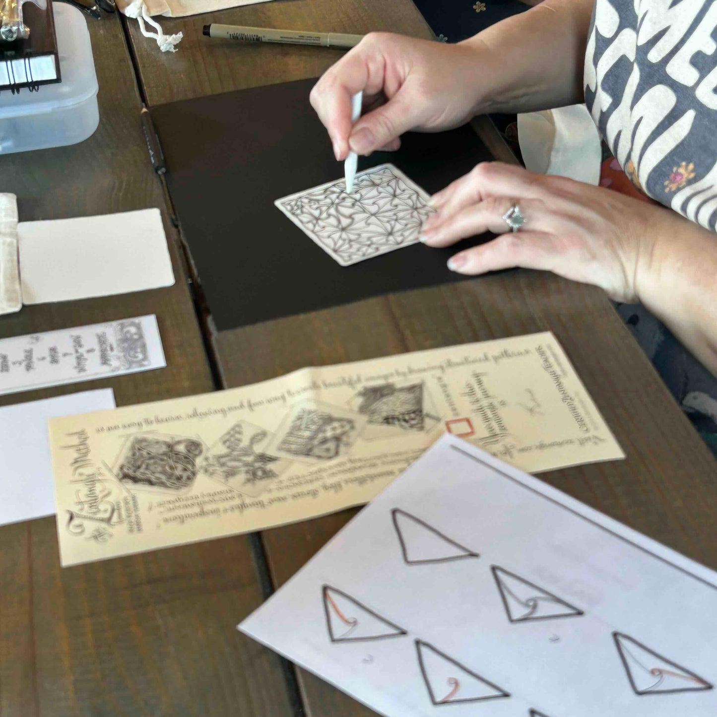 From the hART: Zentangle class / IN PERSON / June 7